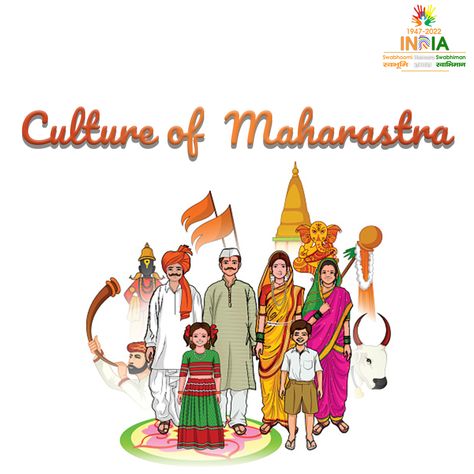 Culture of Maharashtra- The second most populous state in India, Maharashtra is a beautiful tapestry of different cultures and traditions. The state has an amalgamation of different cuisines, costumes and dance forms as per the physical features of the locality. #swabhoomihamaraswabhiman #indianculture #india #CultureOfMaharashtra #instagram #lifestyles #love #photography #religions #maharashtrian #maharashtra #marathi #mumbai #marathimulgi Maharashtra Culture Drawing, Culture Of Maharashtra, Maharashtra Culture Aesthetic, Maharashtra Culture Art, Maharastra Culture Photography, Maharashtra Culture Illustration, Maharashtrian Illustration, Maharashtra Tradition, Maharashtra Illustration