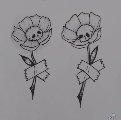 Creepy Line Art Tattoos, Dibujo Hippie Vintage, Simple Spooky Drawings, Small Dark Tattoos Creepy, Small Spooky Tattoo Ideas, Goth Aesthetic Drawing, Skull Flower Drawing, Spooky Art Drawing, Small Creepy Tattoos