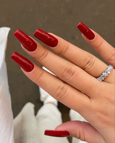 Ballerina Nails Red, Red Ballerina Nails, Long Fingernails, Nail Aesthetic, Red Manicure, Cute Acrylic Nail Designs, Red Nail Designs, Pretty Nail Art Designs, Nice Nails