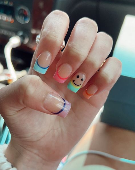 Smiley Face Nails, Face Nails, Smiley Face, Cute Nails, Nail Ideas, Smiley, Nails