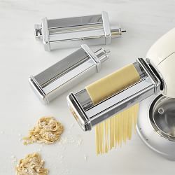 Fresh Pasta | Williams Sonoma Smeg Stand Mixer, Kitchenaid Artisan Stand Mixer, Pasta Press, Kitchenaid Pasta, Mixer Attachments, Pasta Roller, Noodle Maker, Kitchenaid Artisan, Kitchenaid Stand Mixer