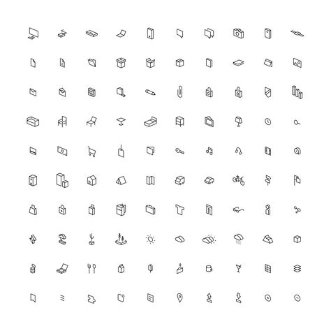 100 Assorted unique isometric three point perspective line icons. Beautifully crafted in Sketch and Illustrator for quick and easy design use. Isometric Icons, Three Point Perspective, Cake Icon, Logo Illustration Design, Icon Design Inspiration, Cool School Supplies, Easy Design, Point Perspective, Isometric Design