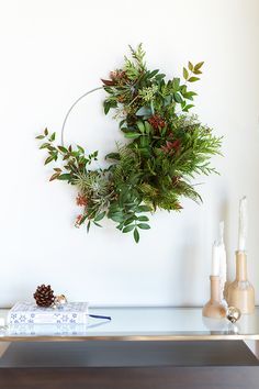 I’ve always loved the idea of hosting a wreath making party leading up to the holidays… gathering a group of friends to craft something pretty to decorate their homes, combined ...read more Wreath Making Party, Julkransar Diy, Jul Diy, Modern Holiday Decor, Modern Wreath, Chic Christmas, Noel Christmas, Modern Holiday, Dream Catchers