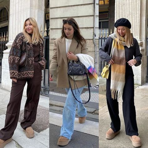 Platform Outfits, Uggs Outfit Winter, Indie Outfit Inspo, Platform Boots Outfit, Platform Outfit, Zipper Outfit, Parisian Outfit, Ugg Boots Outfit, Comfy Casual Outfits