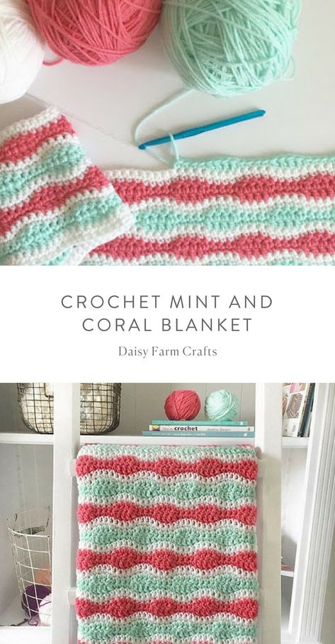 Crotchet Blankets, Bernat Baby Yarn, Modern Crochet Patterns Free, Crochet Baby Blanket Beginner, Crochet Baby Blanket Free Pattern, Modern Crochet Patterns, Crochet Blanket Afghan, Crochet Daisy, Striped Blankets