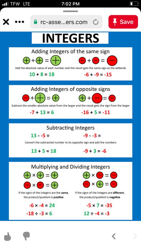 Algebra Help, Math Integers, Maths Tricks, Adding Integers, Teaching Math Strategies, Math Homework Help, Grade 6 Math, Everyday Math, Study Stuff