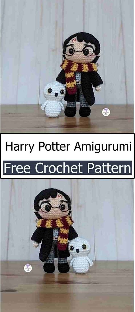 Harry Potter Amigurumi Crochet Amigurumi Free Patterns Harry Potter, Harry Potter Free Crochet Patterns, Free Harry Potter Crochet Patterns, Crochet Harry Potter Pattern Free, Harry Potter Crochet Ideas, Harry Potter Crochet Patterns Free, Crochet Harry Potter, Amigurumi Harry Potter, Crochet Ornaments Free Pattern