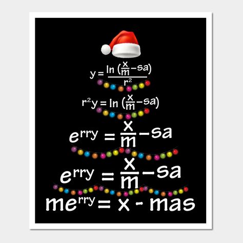 Math Merry Xmas Tree Funny Christmas Math Teacher Gift -- Choose from our vast selection of art prints and posters to match with your desired size to make the perfect print or poster. Pick your favorite: Movies, TV Shows, Art, and so much more! Available in mini, small, medium, large, and extra-large depending on the design. For men, women, and children. Perfect for decoration. Maths Christmas Card, Math Teacher Christmas Door, Christmas Math Door Decorations, Christmas Posters For School, Math Christmas Card, Math Christmas Door Decorations, Math Christmas Tree, Christmas Card Ideas For Teachers, Math Christmas Door