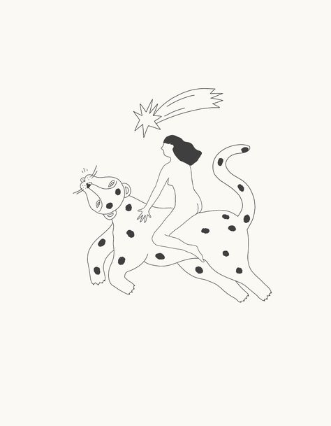 Minimal Tattoo Star, Jaguar Art Illustration, Tigers Illustration, Panther Woman, Jaguar Illustration, Panther Illustration, Flying Beast, Tattoo Star, Illustration Minimal