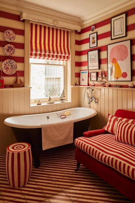 Huge Houses, Upholstered Stool, Up House, Bathroom Layout, Stunning Interiors, Humble Abode, Pink And Red, Bathroom Inspiration, Storage Solution