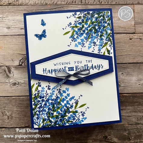 Lavender Birthday, Lavender Stamp, Painted Lavender, Lavender Paint, Stampin Up Birthday Cards, Birthday Stamps, Stampin Up Project, Floral Birthday, Birthday Cards Diy