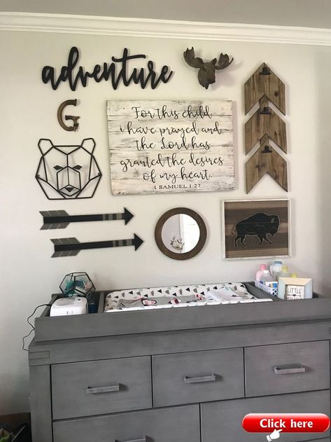 Baby Boy Nursery Diy, Remodel Garage, Baby Boy Nursery Woodland, Woodland Nursery Boy, Boy Nursery Themes, Diy Nursery Decor, Baby Boy Nursery Themes, Interior Contemporary, Adventure Nursery