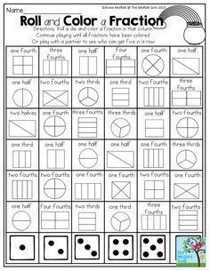 Beginning Fractions, No Prep Math Games, Grade 2 Fractions, Free Math Games, Teaching Fractions, Math Intervention, Second Grade Math, Math Fractions, Third Grade Math