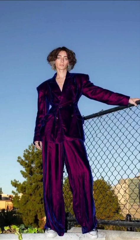 heir.of.atticus Colorful Androgynous Fashion, Queer Suit, Prom Dresses For Men, Androgynous Prom, Queer Formal Wear, Nonbinary Formal Wear, Gay Prom Outfits, Androgynous Formal Wear, Alt Prom