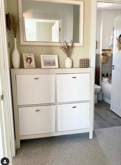 Best Ikea Entryway Ideas You Can’t Miss – best 4 crafts.com Ikea Brusali Shoe Cabinet, Ikea Entryway Ideas, Brusali Shoe Cabinet, Ikea Brusali, Amazing Ikea Hacks, Ikea Rast Hack, Ikea Entryway, Cabinet Entryway, Furniture Overlays