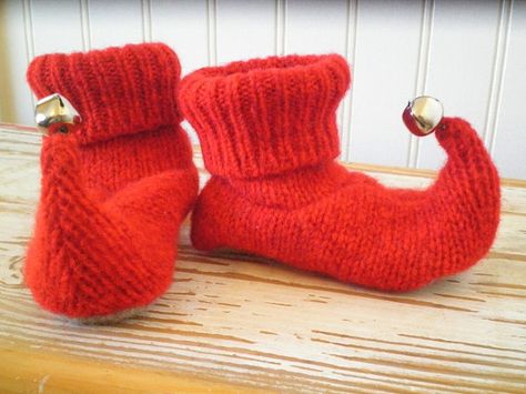 Upcycled  Sweater Elf Slippers Elf Slippers, Elf Boots, Slipper Pattern, Basic Sewing, Fleece Jackets, Puff Paint, Old Sweater, Creative Costumes, Upcycle Sweater