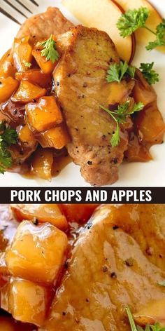 Apples For Pork Chops, Pork Chops With Apples Crockpot, What Goes With Pork Chops Sides, Pork Chops And Apples Crockpot, Bulk Apple Recipes, Pork Chop Recipes With Apples, Aboriginal Drawings, Dinner Ideas With Pork Chops, Pork Chop Sides