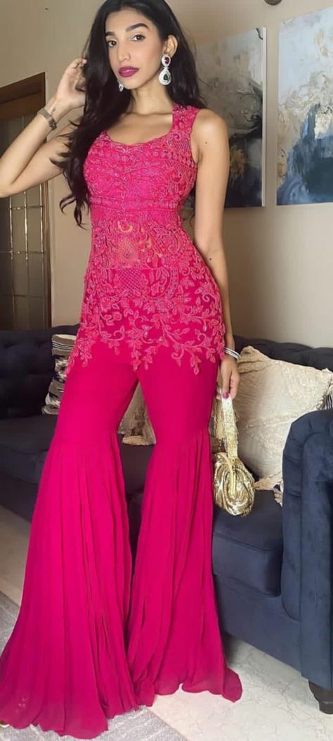 Engagement Dress For Bride Sister, Plazo Suit Design Latest, Dress For Bride Sister, Plazo Suit Design, Suits Design Latest, Plazo Suits, Engagement Dress For Bride, Dress For Bride, Desi Fits