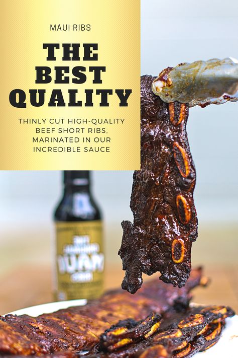 Maui Short Ribs Recipe, Maui Ribs Marinade, Maui Ribs Recipe, Maui Recipes, Maui Ribs, Short Ribs Crock Pot, Ribs Recipe Oven, Rib Marinade, Maui Style