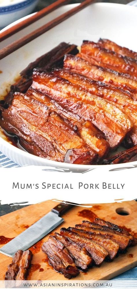 Asian Pork Belly Recipes, Asian Pork Belly, Pork Belly Recipes Crispy, Braised Pork Belly, Asian Pork, Pork Belly Recipes, Authentic Chinese Recipes, Braised Pork, Pork Dishes