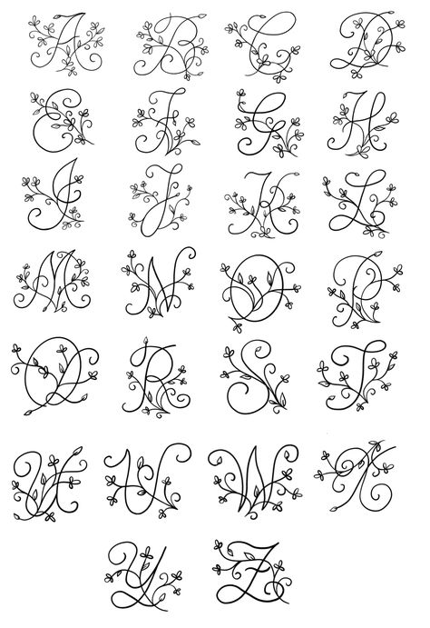 Hand Embroidery Alphabet Letters Design, Victorian Alphabet, Hand Lettering Alphabet Fonts, Lettering Styles Alphabet, Lettering Guide, Calligraphy For Beginners, Embroidery Alphabet, Hand Lettering Art, Hand Lettering Fonts