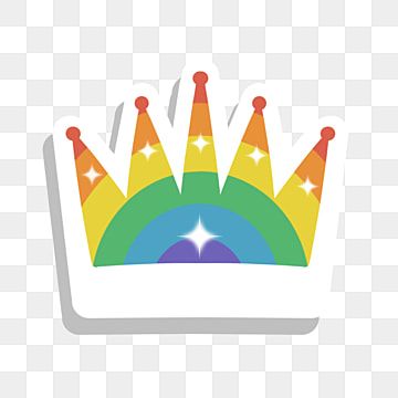 Crown Cutout, Rainbow Crown, Rainbow Cartoon, Moon Rainbow, Cartoon Sun, Rainbow Clipart, Rainbow Flag Pride, Rainbow Png, Romantic Background