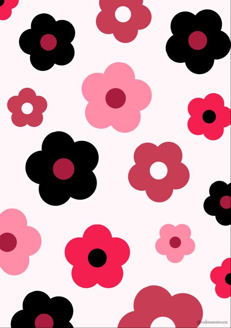 Pink Red White Aesthetic Wallpaper, Black Red Pink Aesthetic, Black And Pink Desktop Wallpaper, 8 Ball Wallpaper, Red Flowers Wallpaper, Black And Pink Flowers, Pink And Red Wallpapers, Black Red Flowers, Wallpaper Chat