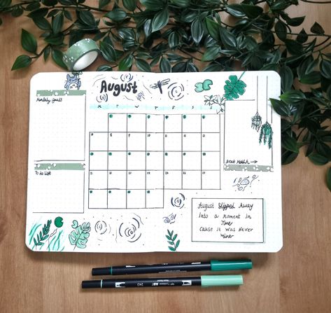 August bullet journal green and plant themed calendar , studio ghibli inspired °°°°°°°°°°°°°°°°°°°°°°°°°°°°°°°°°°°°°°°°°°°°°°°°°°°°°°°°°°°°°°°°°° #bulletjournal #flowers #doodles #cursive #tombow #minimalistic #organisation #drawing #plants #calendar #augustbulletjournal Small Cute Doodles, August Bullet Journal Calendar, Flowers Doodles, Bullet Journal Calendar, August Bullet Journal, Studio Ghibli Inspired, Drawing Plants, Bujo Spreads, Journal Calendar