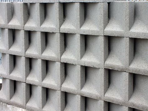 Acoustical CMU - A. Jandris & Sons Decorative Concrete Blocks, Breeze Block Wall, Facade Pattern, Cement Blocks, Breeze Blocks, Concrete Block, Brick Architecture, Acoustic Wall, Sound Absorbing