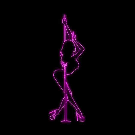 Neon Pole Dance, Neon Silhouette, Pole Dance Quotes, Pole Dance Aesthetic, Fundo Pink, Shoe Room, Neon Wall Art, Animated Wallpapers For Mobile, Pole Dance