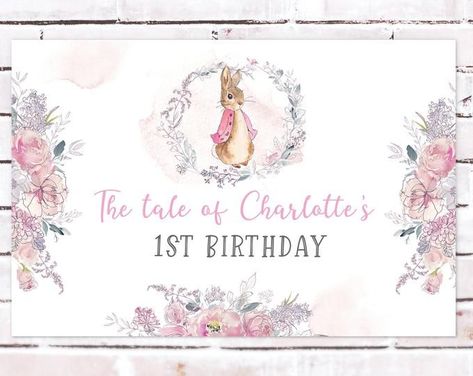 Flopsy Bunny 1st Birthday, Bunny First Birthday, Boy Birth Announcement Card, Bunny 1st Birthday, 1st Birthday Backdrop, Cake Table Backdrop, Baby Shower Cake Table, Cactus Party Decor, Flopsy Bunny