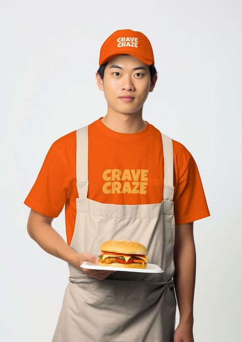 Restaurant Staff Uniform, Fast Food Uniform, Store Uniform, Fast Food Worker, Restaurant Uniform, Cafe Uniform, Creative Burger, Restaurant Staff, Fast Food Workers