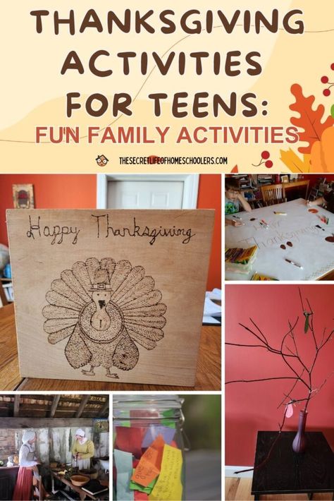 Fun Thanksgiving Activities for Teens: Crafting Memories for Years to Come - The Secret Life of Homeschoolers Girl Scouts Thanksgiving Activities, Thanksgiving Craft For Teens, Teen Thanksgiving Crafts, Friendsgiving Activities For Teens, Thanksgiving Activities For Teens, Thanksgiving Crafts For Teens, Thankful Projects, Teenager Activities, Friendsgiving Activities