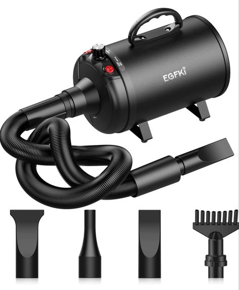 EGFKI Dog-Hair-Dryer, 5.2HP/ 3800W High Velocity Pet Blow Dryer with Heater for Grooming, Speed Temperature Adjustable Dog Blower Grooming Dryer with 4 Nozzles Dog Blow Dryer, Pet Grooming Shop, Dog Dryer, Dog Hair Dryer, Pet Hair Dryer, Grooming Shop, Pet Grooming Tools, Dog Smells, Dog Shedding