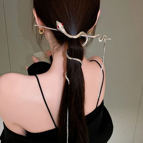 Smarter Shopping, Better Living!  Aliexpress.com Snake Braid, Snake Hair, Chopstick Hair, Chinese Hairstyle, Hair Accessories Clips, Estilo Punk, Hair Reference, Fashion Hair Accessories, Hair Sticks