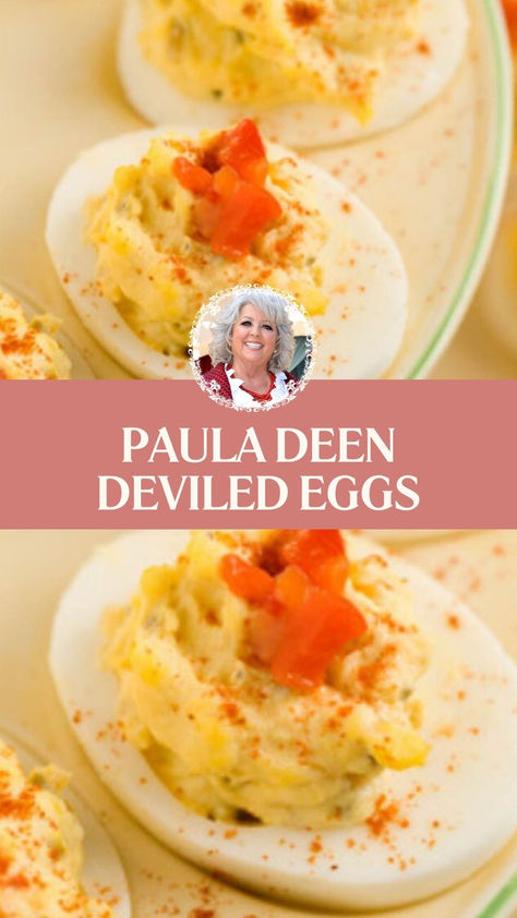 Paula Deen Deviled Eggs Deviled Eggs Paula Deen, Paula Deen Deviled Eggs Recipe, Paula Deen Deviled Eggs, Easy Deviled Egg Recipe, Gherkin Pickles, Deviled Eggs With Relish, Sweet Pickle Relish, Deviled Egg Recipe, Deviled Eggs Recipe Easy