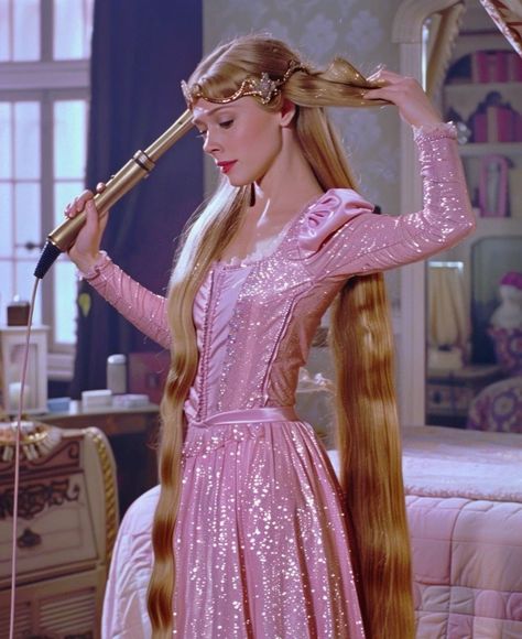 Rapunzel Real Life, Rapunzel In Real Life, Girly Icon, Barbie In Real Life, Real Life Rapunzel, Rapunzel Dress, Princess Core, Vintage Princess, Barbie Princess