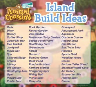 For noobs - AnimalCrossing Animal Crossing Themes List, Animal Crossings Layout Ideas, Acnh Farmcore Villagers, 5 Star Island Requirements Acnh, Animal Crossing Playground Ideas, Acnh Beginner Island Ideas, Acnh Journal, Acnh Springcore, Cottagecore Acnh