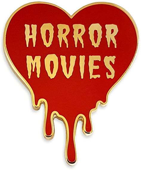 Amazon.com: Pinsanity I Love Horror Movies Heart Enamel Lapel Pin: Clothing I Love Horror Movies, I Love Horror, Horror Fanatic, Blood Drip, Movie Logo, Gothic Shop, Cute Goth, Pin Cute, Horror Lovers