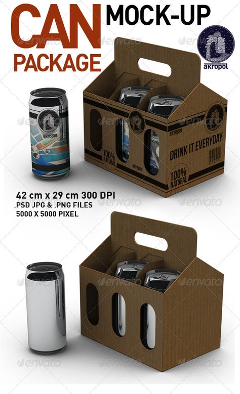 Can Package. Professional food packaging mockup. Fully editable. #design #identity #mockup #ProductMockup #FoodPackaging #packaging #alcohol #aluminum #beer #BeerParty #cafe #can #CansOfSoda #container #drink #DrinkCan #DrinksIndustry #DrinksParty #package #party #RingPull #shiny #shopping #SixPack #soda Multipack Packaging Design, Can Packaging Design Drinks, Soda Can Packaging, Beer Pack, Drinks Party, Drink Packaging, Honey Packaging, Packaging Template Design, Pixel Font