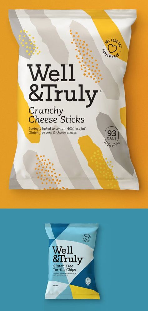 Well & Truly is Here To Change Up The Healthy Snack Market With Colorful Packaging Healthy Chips Packaging Design, Healthy Chips Packaging, Snack Branding, Healthy Branding, Healthy Snack Brands, Chips Design, Healthy Food Packaging, Healthy Food Branding, Chips Packaging