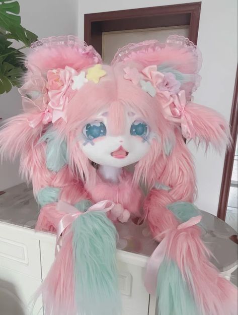 Pink Fursona, Japanese Fursuit, Chinese Fursuit, Kig Fursuit, Kigurumi Fursuit, Unique Fursuits, Kemono Fursuit, Cute Fursuits, Fursuit Ideas