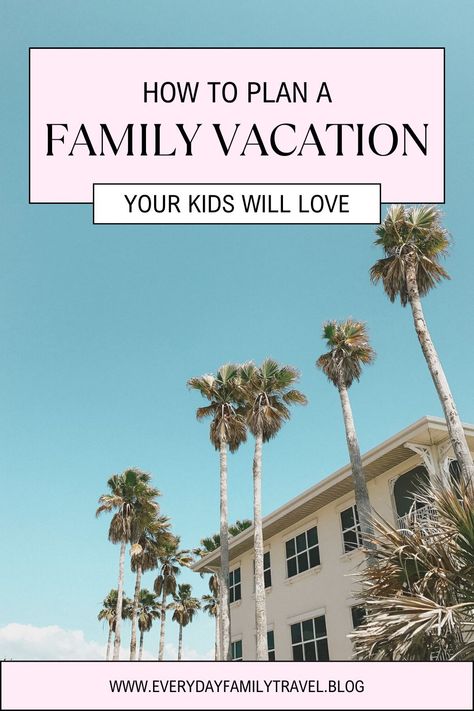 Beautiful palm tree views on a family vacation. Traveling With Kids, Family Road Trips, Perfect Family, Travel Planning, Family Trip, Plan A, Travel With Kids, Road Trips, Easy Steps