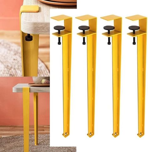 Amazon.com: FPIGSHS Metal Table Legs, 4PCS 28'' Table Clamp Legs, F-Shape Adjustable Dining Desk Legs for DIY Coffee Table Furniture Console Table Legs, with Floor Protectors (Color : B) : Tools & Home Improvement Diy Furniture Legs Ideas, Workbench Legs, Adjustable Dining Table, Coffee Table Legs Metal, Desk Garden, Adjustable Coffee Table, Folding Table Legs, Diy Table Legs, Industrial Table Legs