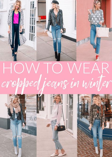 how to wear cropped jeans in winter, how to wear cropped jeans when it's cold, straight leg jeans in winter, straight leg jeans when it's cold, what shoes to wear with cropped jeans in winter, sneakers and cropped jeans, mules and cropped jeans Shoes To Wear With Cropped Jeans Winter, Cropped Jeans With Boots Winter, What Shoes To Wear With Cropped Jeans, Shoes To Wear With Cropped Jeans, Straight Leg Cropped Jeans Outfits, Cropped Straight Leg Jeans Outfit, Shoes To Wear With Straight Leg Jeans, Straight Cropped Jeans Outfit, Cropped Jeans Outfit