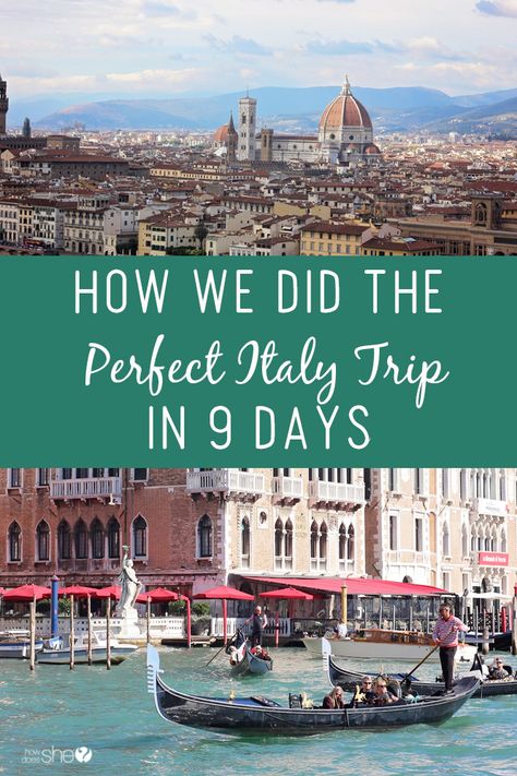 How We Did the Perfect Italy Trip in 9 Days 9 Days In Italy, Places To Go In Italy, Italy Adventure, Italian Cruises, Italy Places To Visit, Retired Life, Italy Trip Planning, Chicken Taquitos, Europe Itineraries