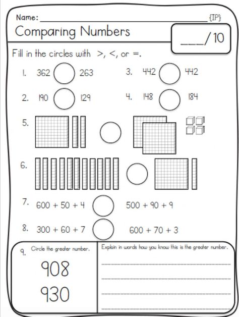 Comparing And Ordering Numbers 3rd Grade, Comparing Numbers Worksheets 2nd Grade, Comparing Numbers 2nd Grade, Comparing 3 Digit Numbers, Expanded Notation, Cambridge Primary, Place Value Worksheets, Three Digit Numbers, Worksheets For Grade 3