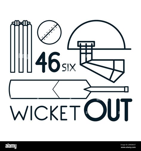 Download this stock vector: Cricket Vector Illustration Vector Icon Cricket sports Item icon Doodle Scribbles Icons - 2WKMK37 from Alamy's library of millions of high resolution stock photos, illustrations and vectors. Cricket Doodle, Cricket Sketch, Cricket Vector, Sports Vector, Cricket (sports), Diy Rock Art, Cricket Bat, Bullet Journal Design Ideas, Year 3