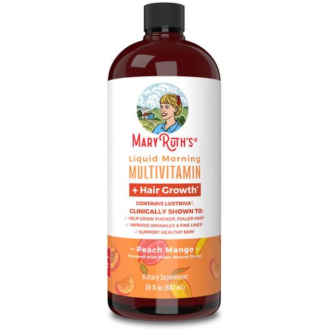 Maryruth Organics, Best Hair Vitamins, Good Multivitamin For Women, Mary Ruth, Best Multivitamin, Liquid Vitamins, Improve Hair Growth, Ginger Water, Thicker Fuller Hair