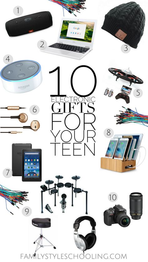 10 Electronic Gifts for Your Teen http://familystyleschooling.com/2016/11/18/10-electronic-gifts-teen/ Electronic Gifts For Men, Electronics Logo, Souvenir Jewelry, Teen Christmas Gifts, Shop Justice, Electronic Shop, Electronic Organization, Diy Products, Birthday Gifts For Teens